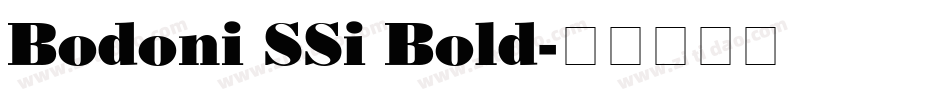 Bodoni SSi Bold字体转换